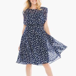 Chico's Polka Dot Fit & Flare Dress NWT